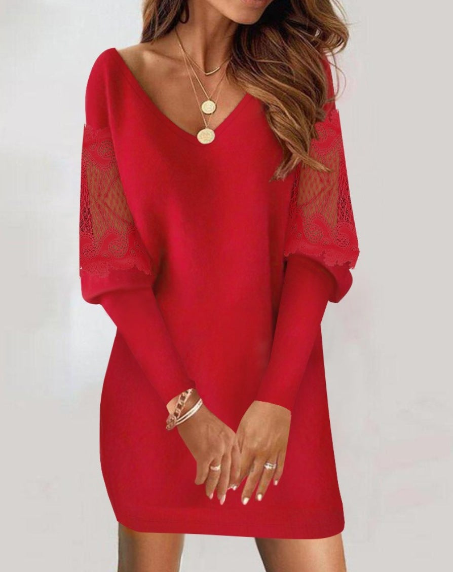 Everly | Dress with Lace Sleeves