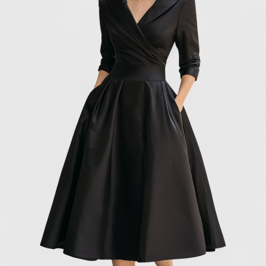 Rosalie | Elegant midi dress with subtle sheen