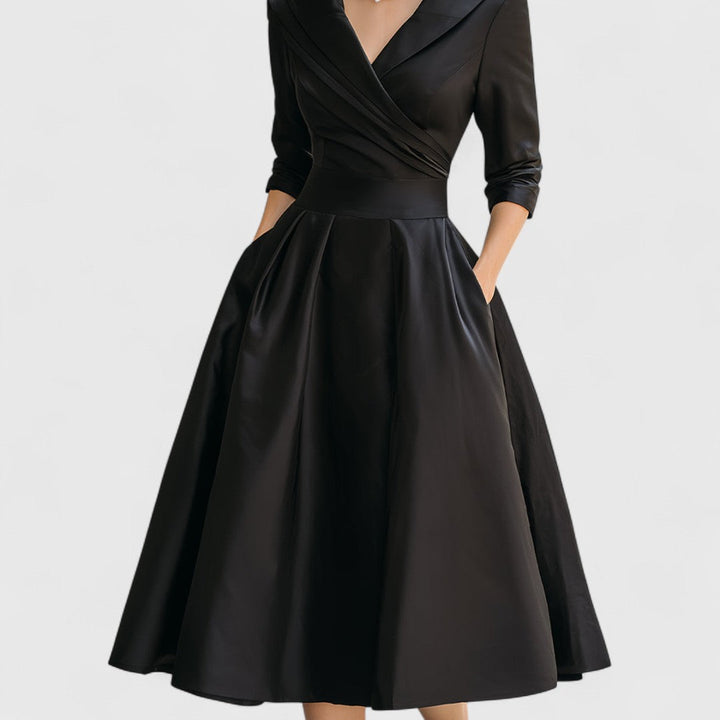Rosalie | Elegant midi dress with subtle sheen