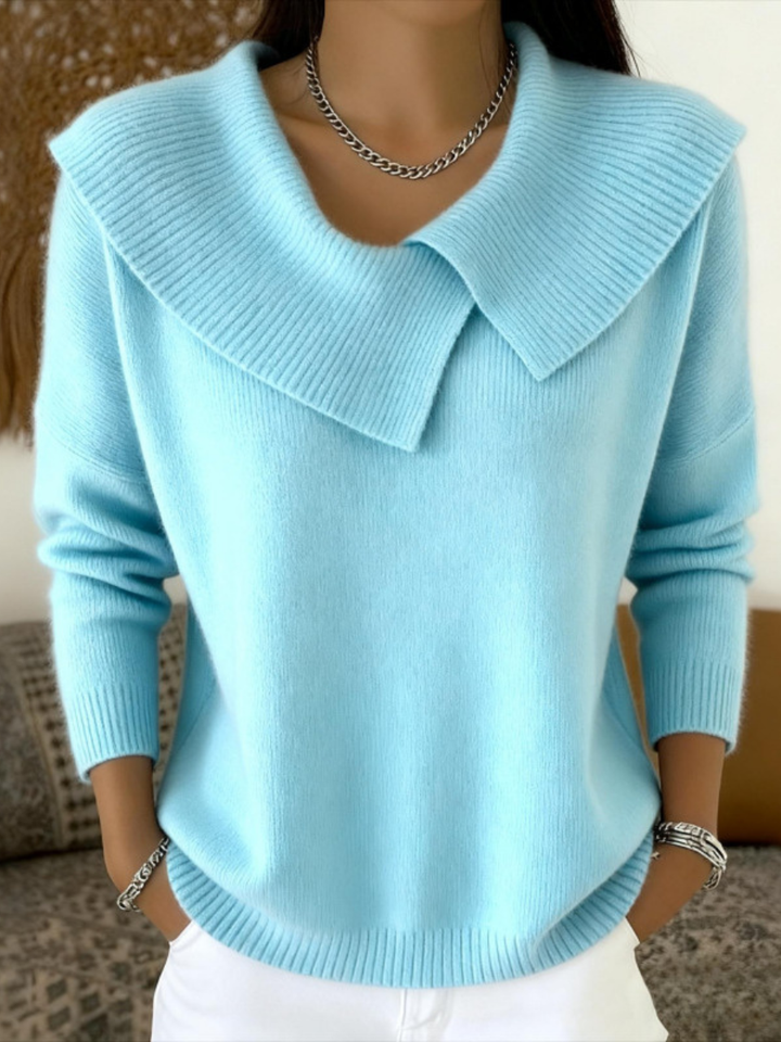Lucia™ | Warm Sweater with Soft Collar
