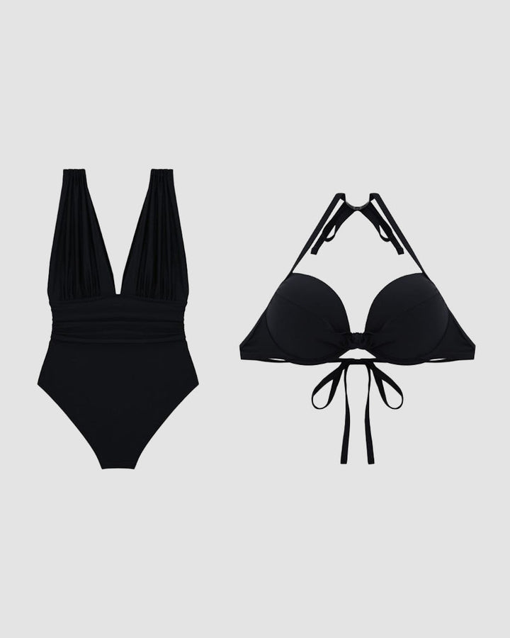Atelier Nuit – V-Neck Halter One-Piece