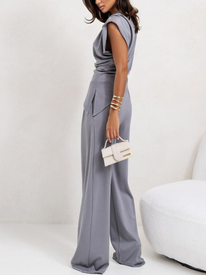 Calista Drape Sleeveless Set