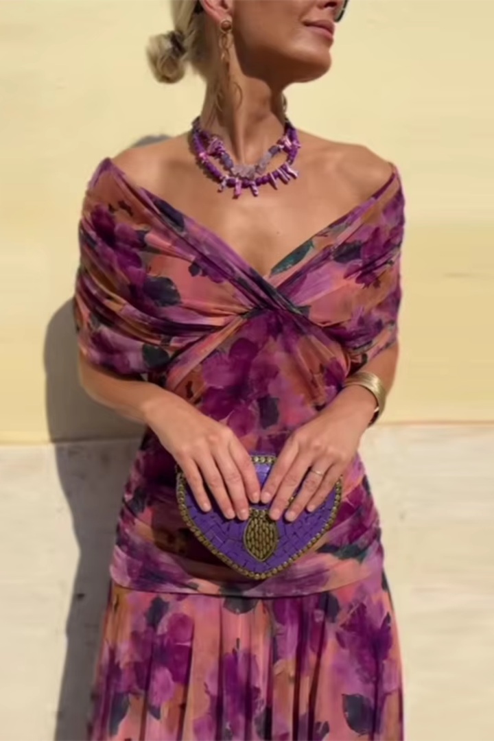 Atelier Nuit – Floral V-Neck Maxi Dress