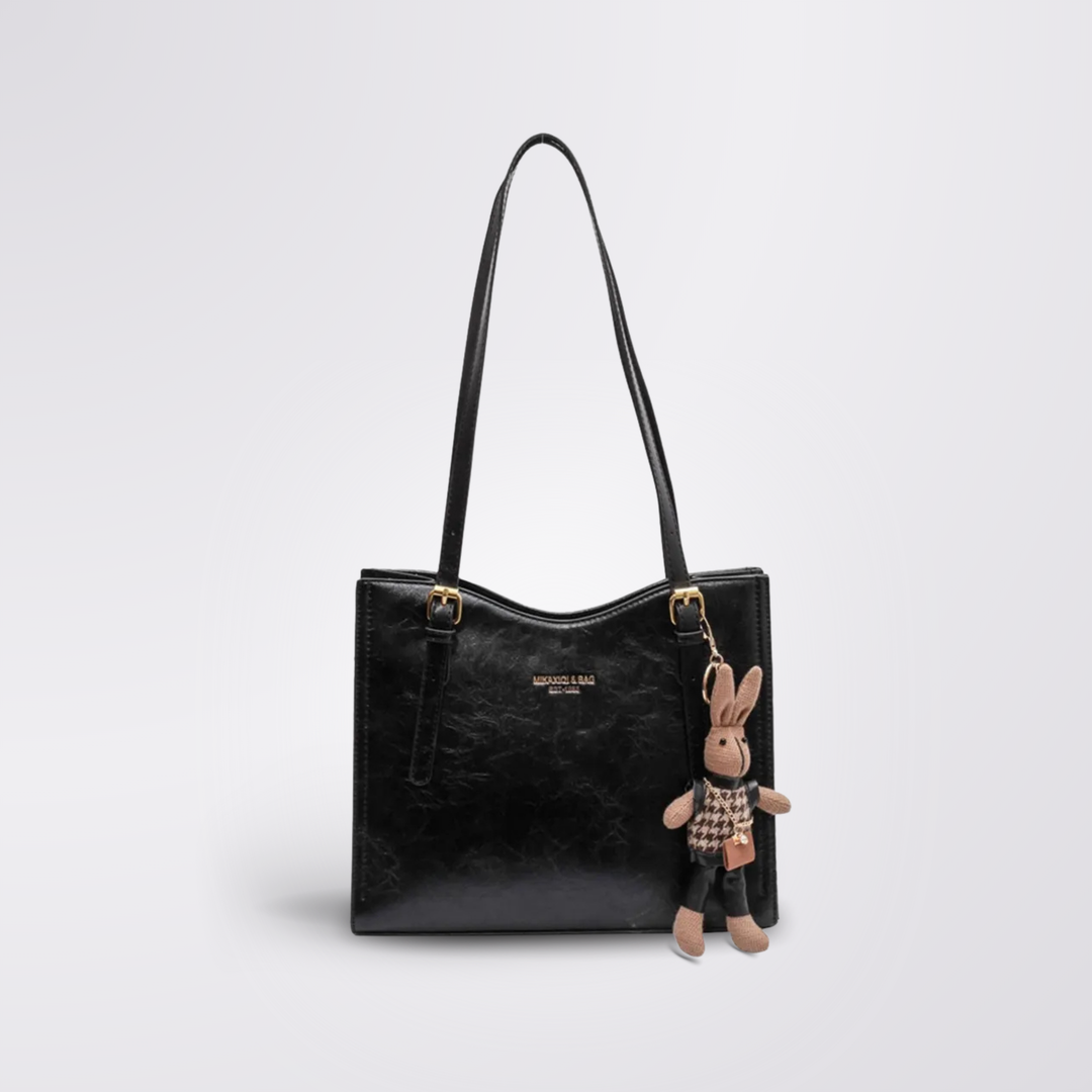 Maison Velora – Classic Structured Bag with Bunny Charm