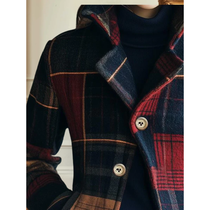 Winslow & Co. Plaid Jacket with Stand Collar