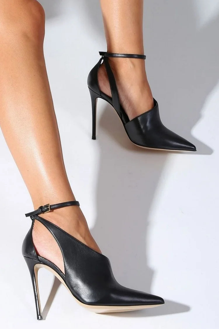 Bella Passo Flavia Pointed Toe Décolleté with Ankle Strap