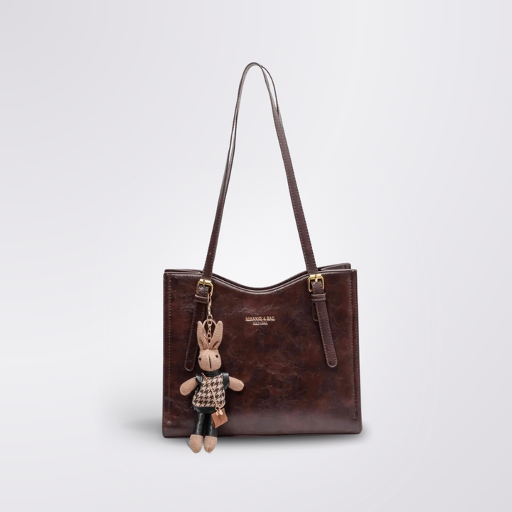 Maison Velora – Classic Structured Bag with Bunny Charm