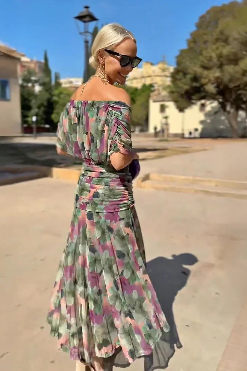 Atelier Nuit – Floral V-Neck Maxi Dress