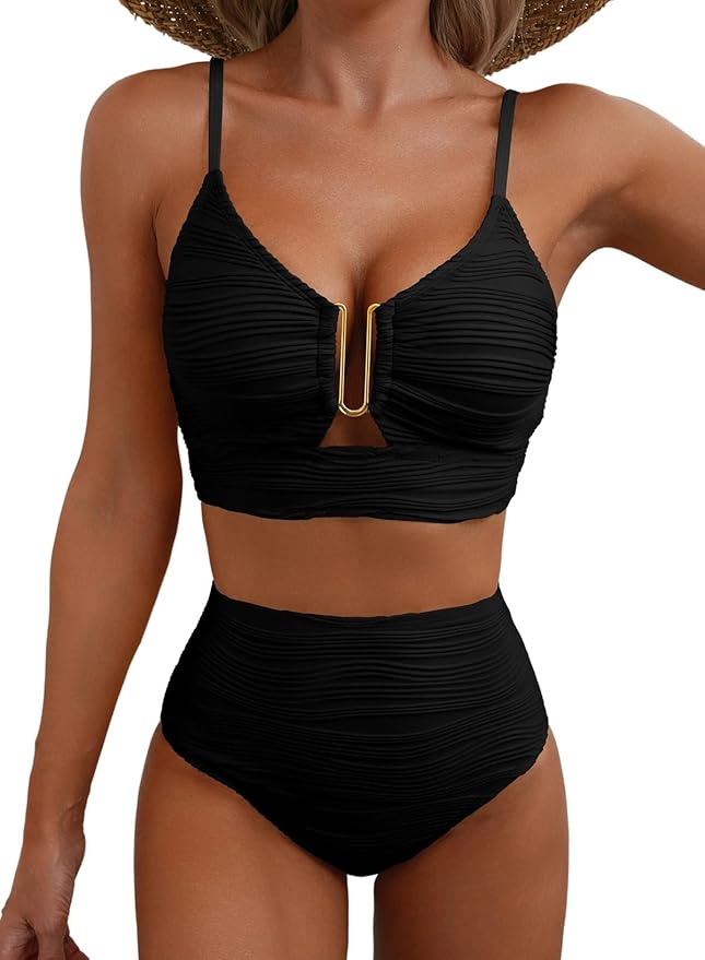 Atelier Nuit – High-Waisted Ruched Bikini Set