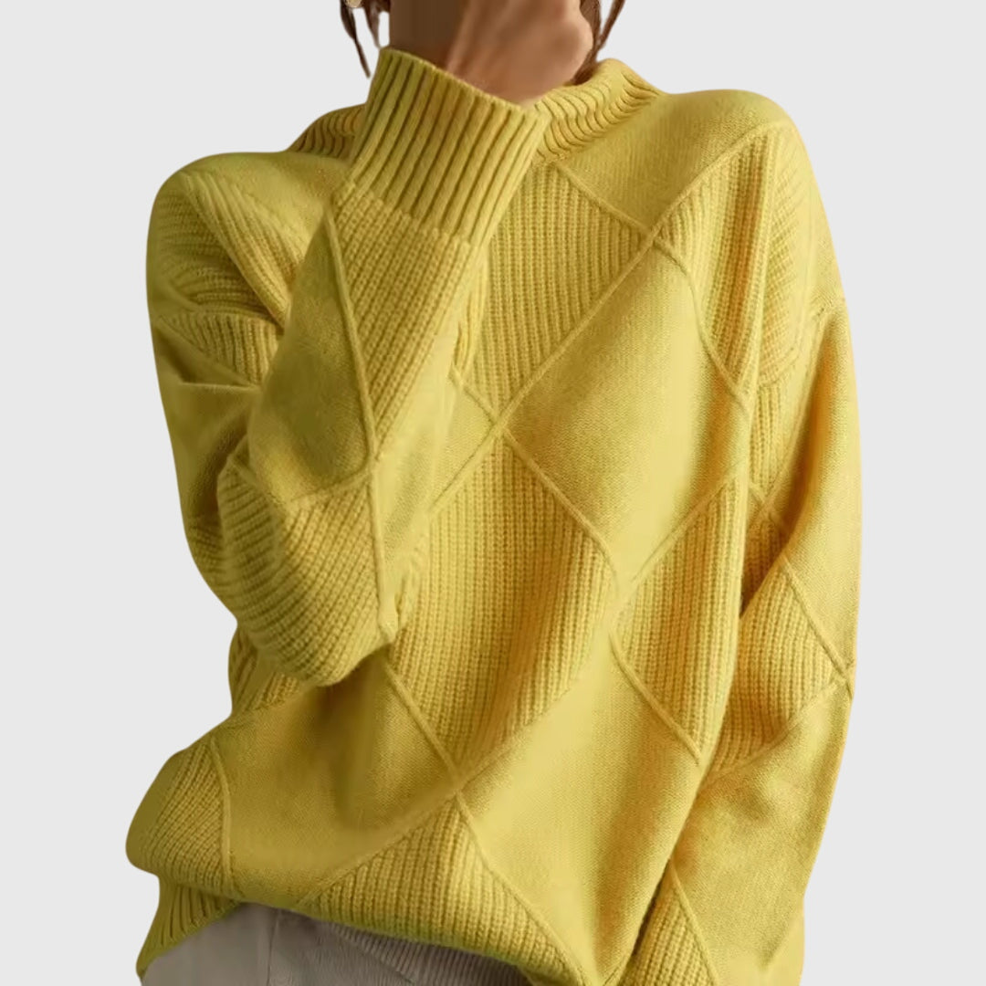 Harper Lane | Geometric Turtleneck Sweater