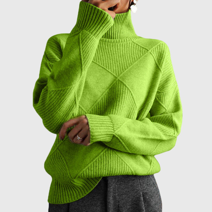 Harper Lane | Geometric Turtleneck Sweater