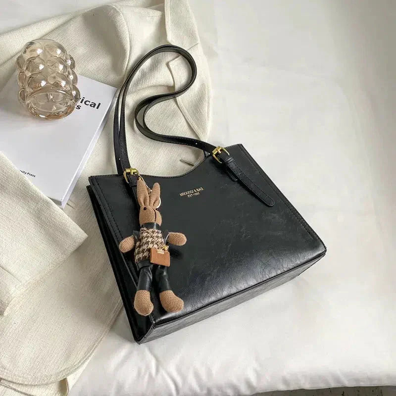 Maison Velora – Classic Structured Bag with Bunny Charm
