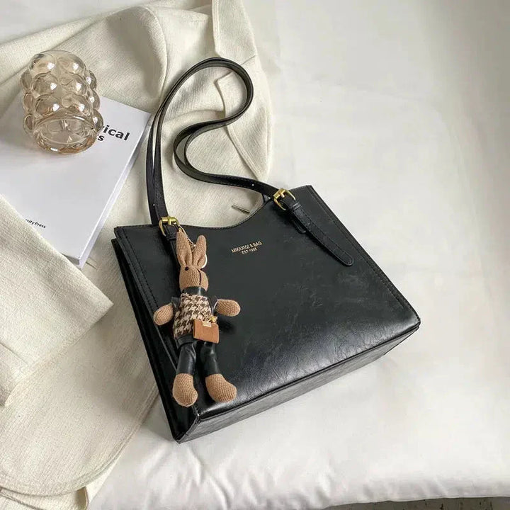 Maison Velora – Classic Structured Bag with Bunny Charm