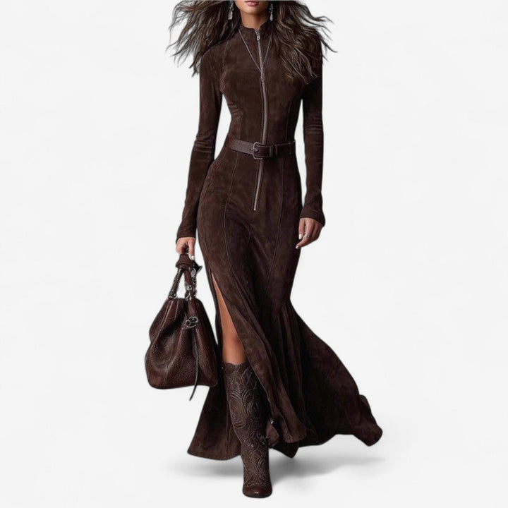 Everly | Suede Maxi Dress