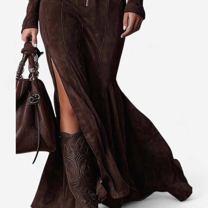 Everly | Suede Maxi Dress