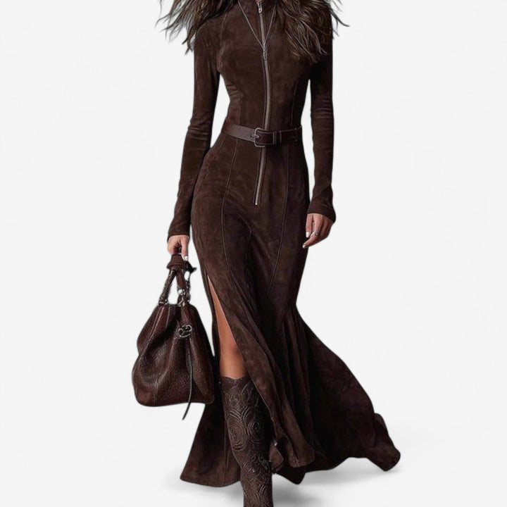 Everly | Suede Maxi Dress