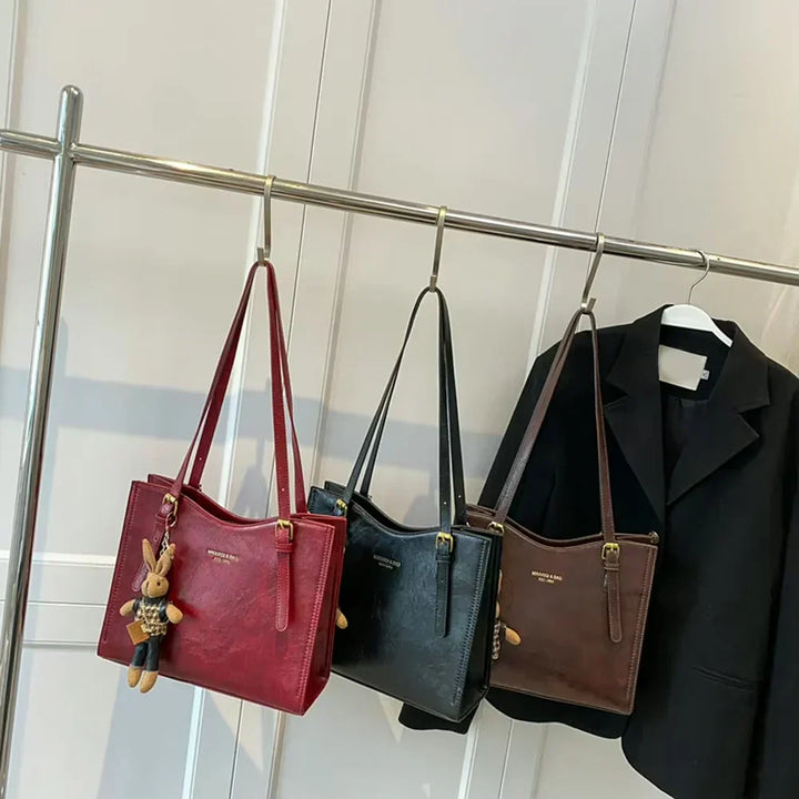 Maison Velora – Classic Structured Bag with Bunny Charm