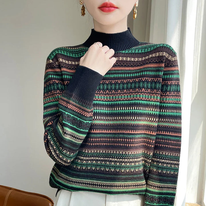 Elysia Wool Stripes Sweater