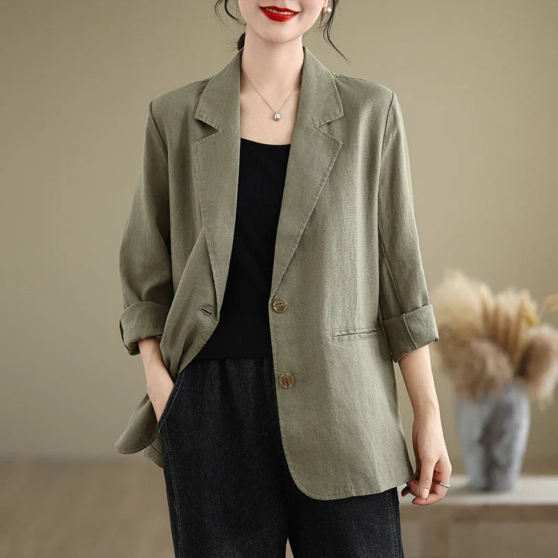 Classic Linen Blazer