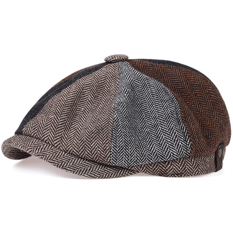 Herringbone Wool Cap