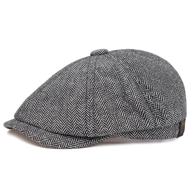 Herringbone Wool Cap