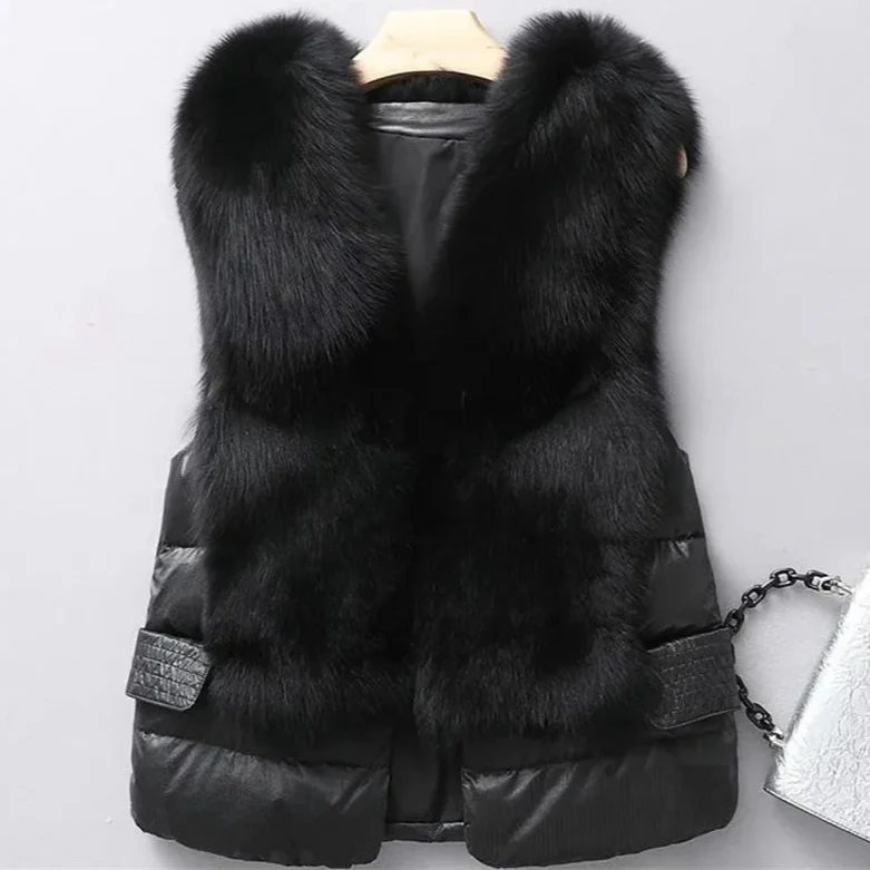 Faux Fur Quilted Vest