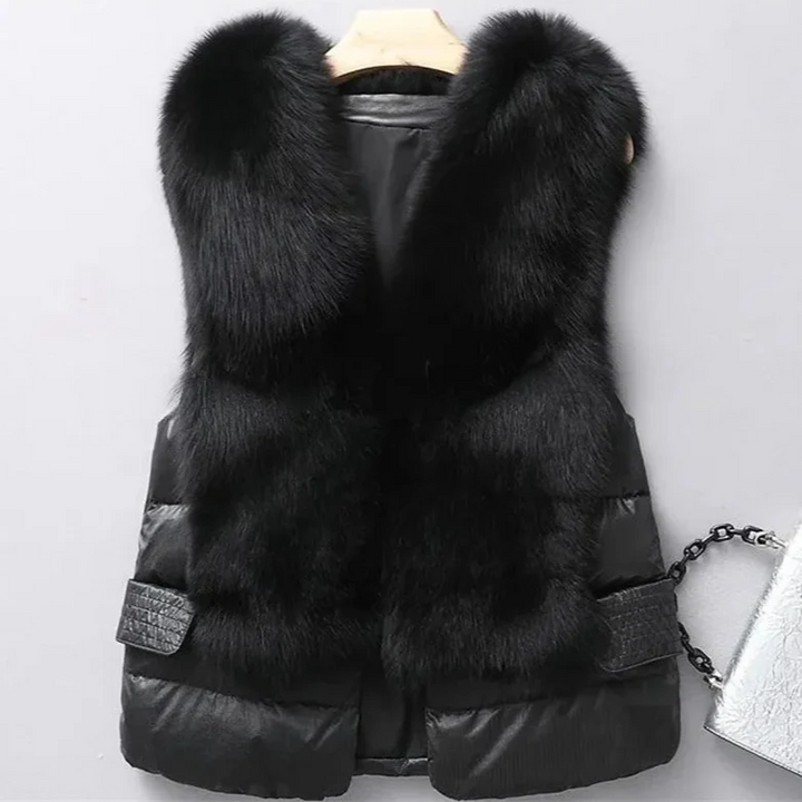 Faux Fur Quilted Vest