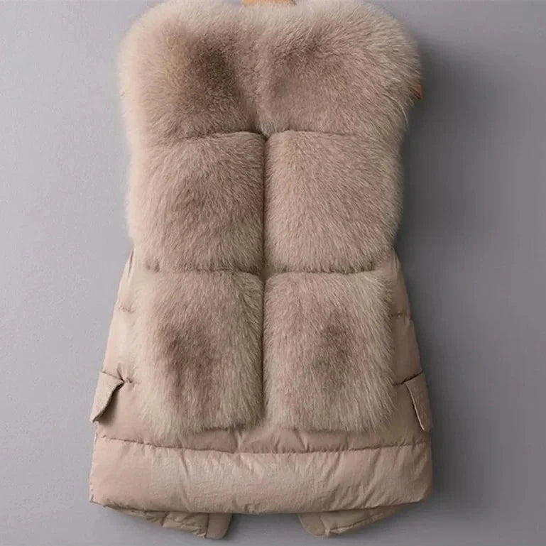 Faux Fur Quilted Vest