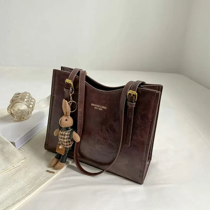 Maison Velora – Classic Structured Bag with Bunny Charm