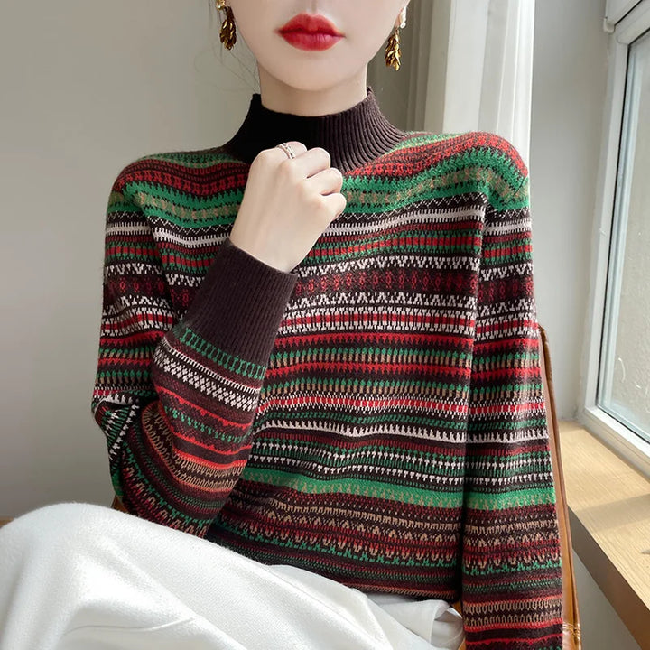 Elysia Wool Stripes Sweater