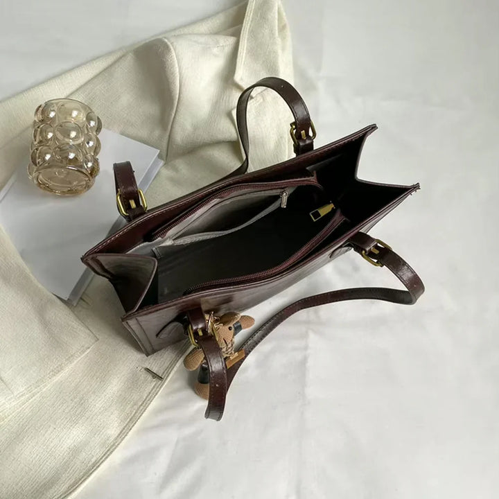 Maison Velora – Classic Structured Bag with Bunny Charm