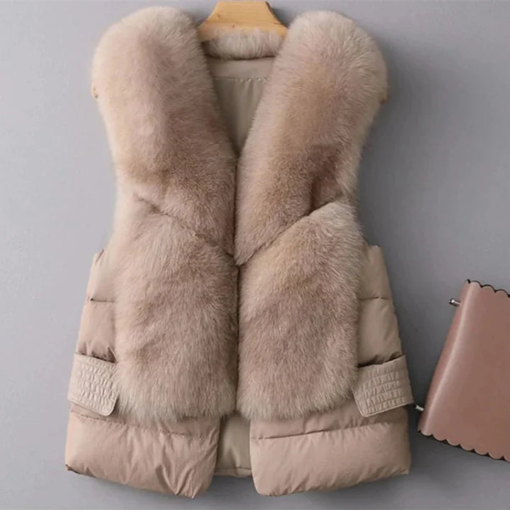 Faux Fur Quilted Vest