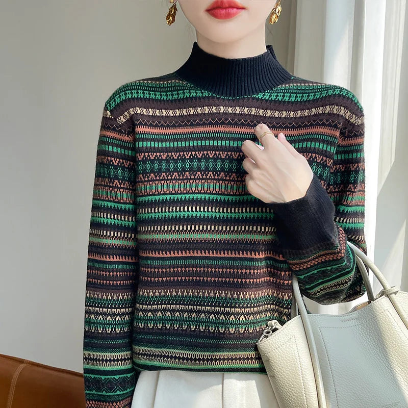 Elysia Wool Stripes Sweater