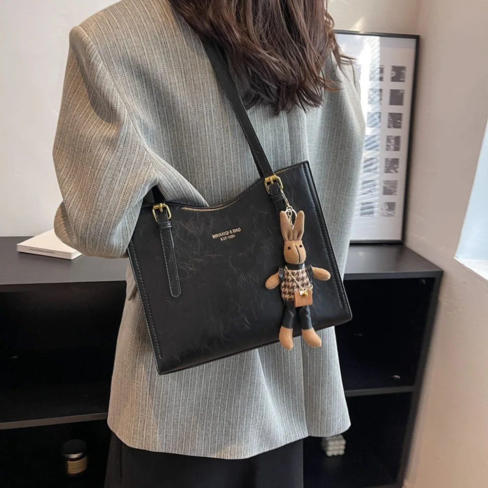 Maison Velora – Classic Structured Bag with Bunny Charm
