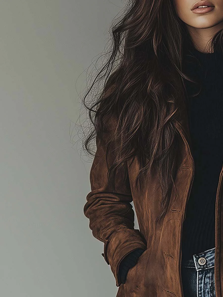 Winslow & Co. | Vintage Style Suede Trench Coat