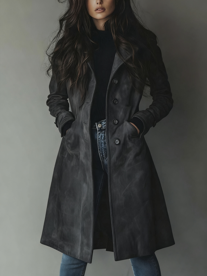 Winslow & Co. | Vintage Style Suede Trench Coat
