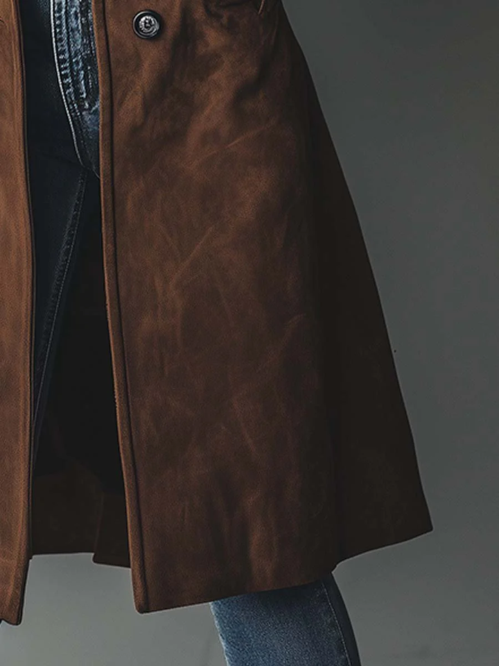 Winslow & Co. | Vintage Style Suede Trench Coat