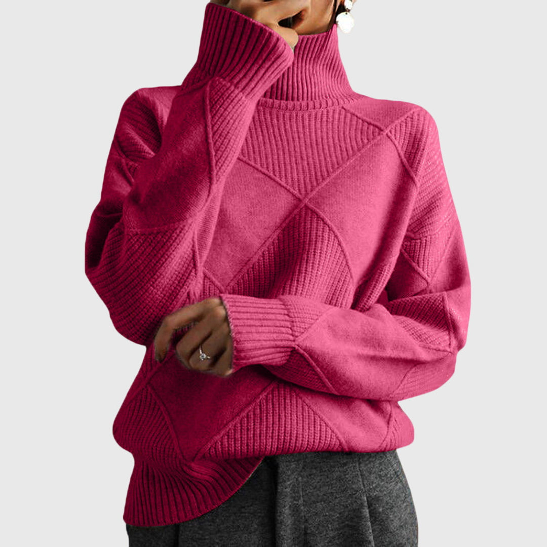 Harper Lane | Geometric Turtleneck Sweater