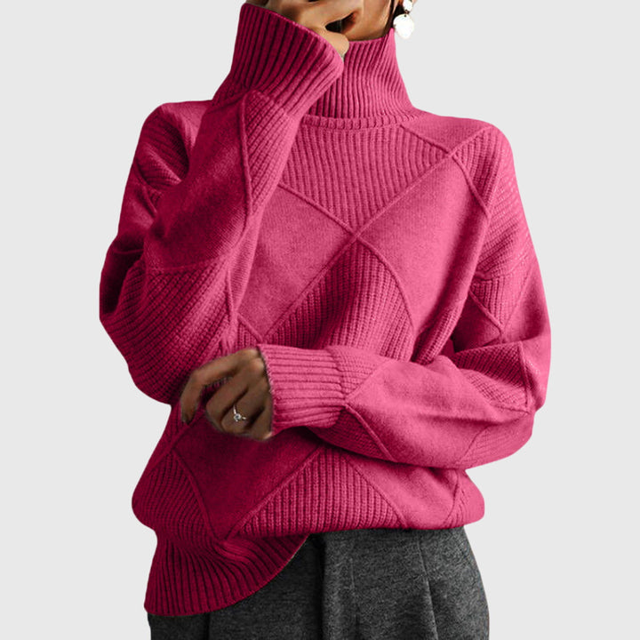 Harper Lane | Geometric Turtleneck Sweater