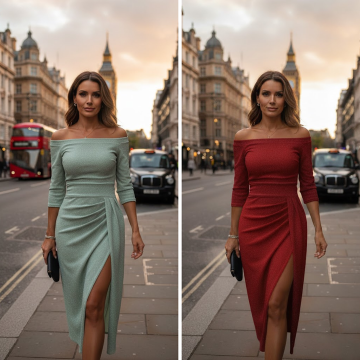 Isabeau | Chic halter maxi dress with elegant, flowing fit