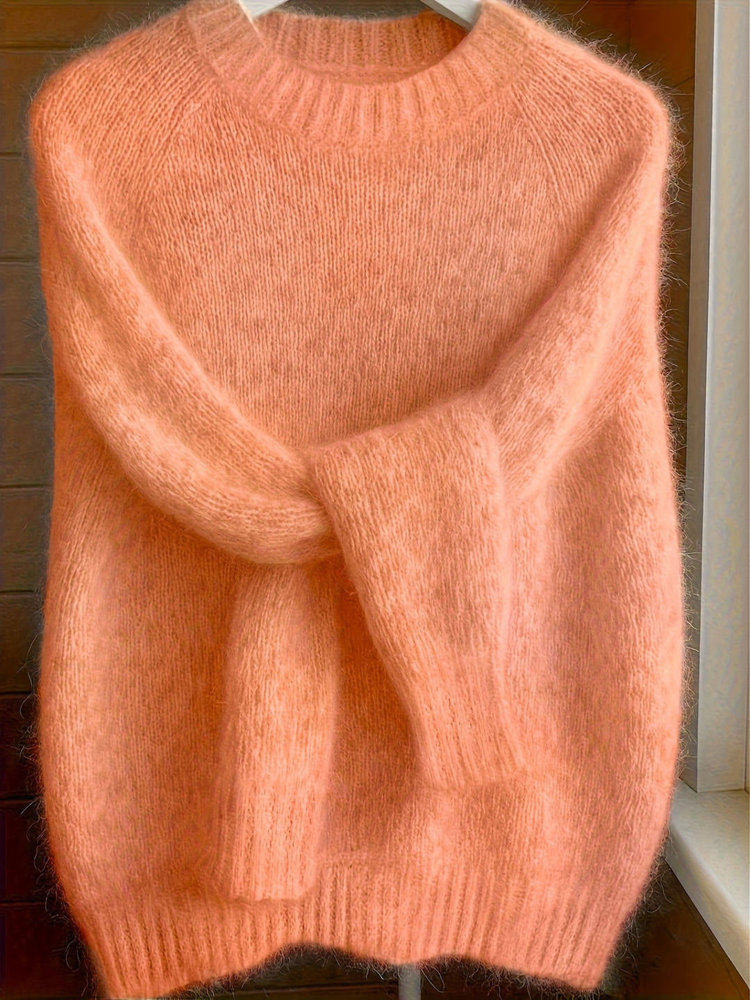 Cloud Knit Sweater | Coral Orange