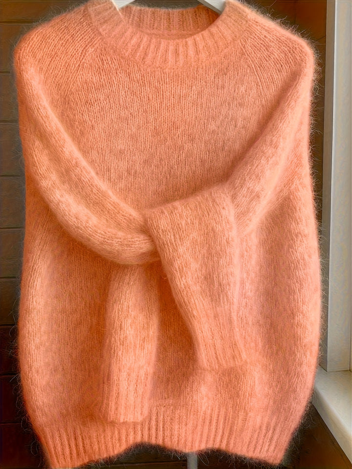 Cloud Knit Sweater | Coral Orange