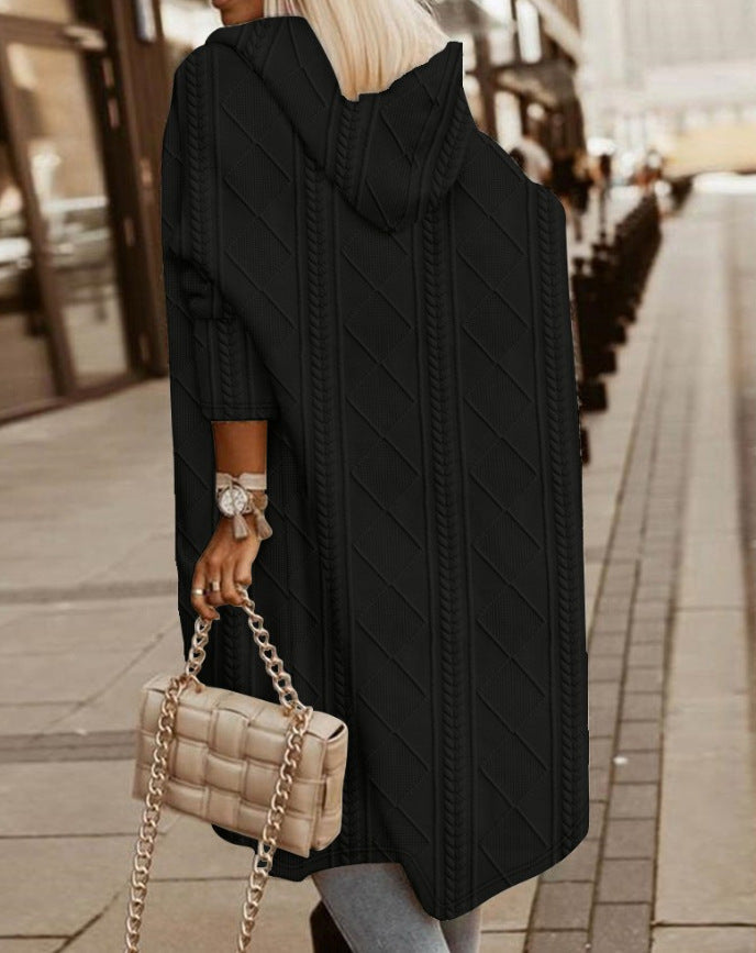 Mona Lisa - Long Cardigan with Hood