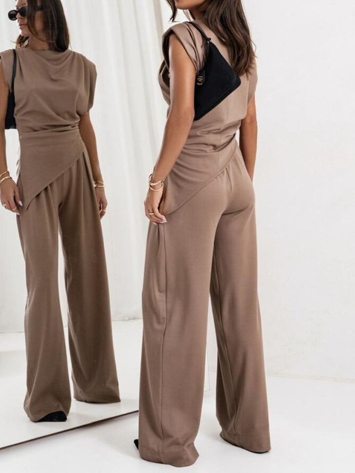 Calista Drape Sleeveless Set