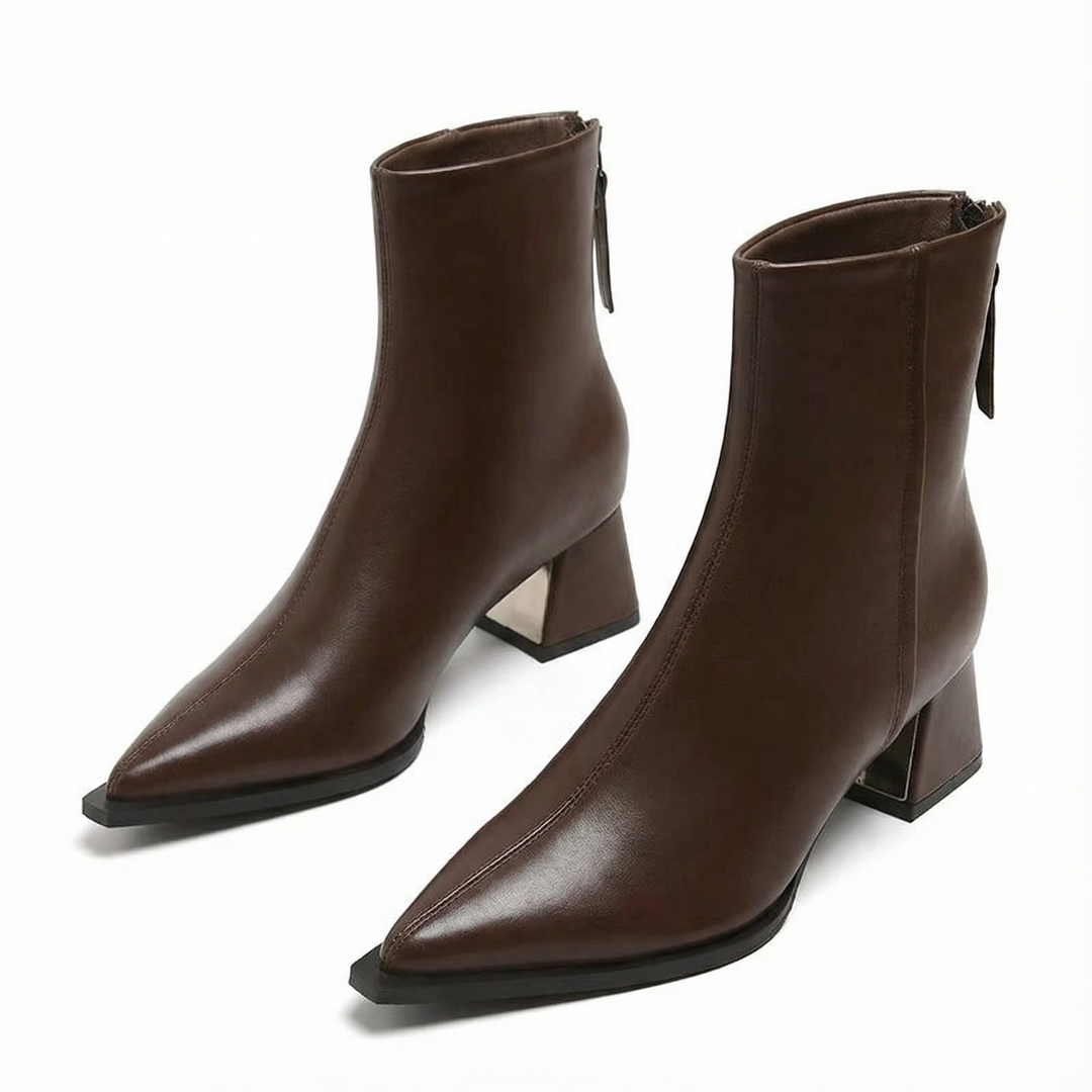 Ardena | Elegant Pointed Ankle Boots with Medium Heel