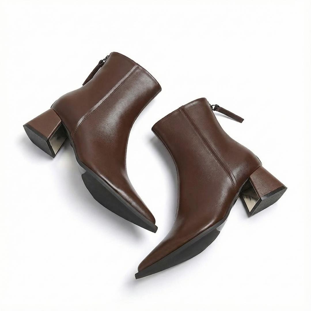 Ardena | Elegant Pointed Ankle Boots with Medium Heel
