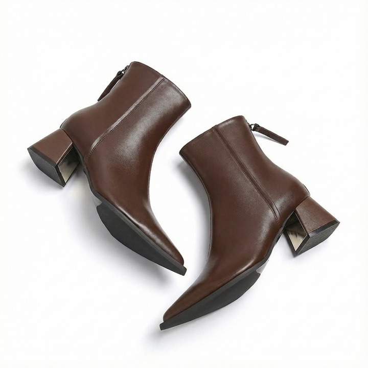 Ardena | Elegant Pointed Ankle Boots with Medium Heel