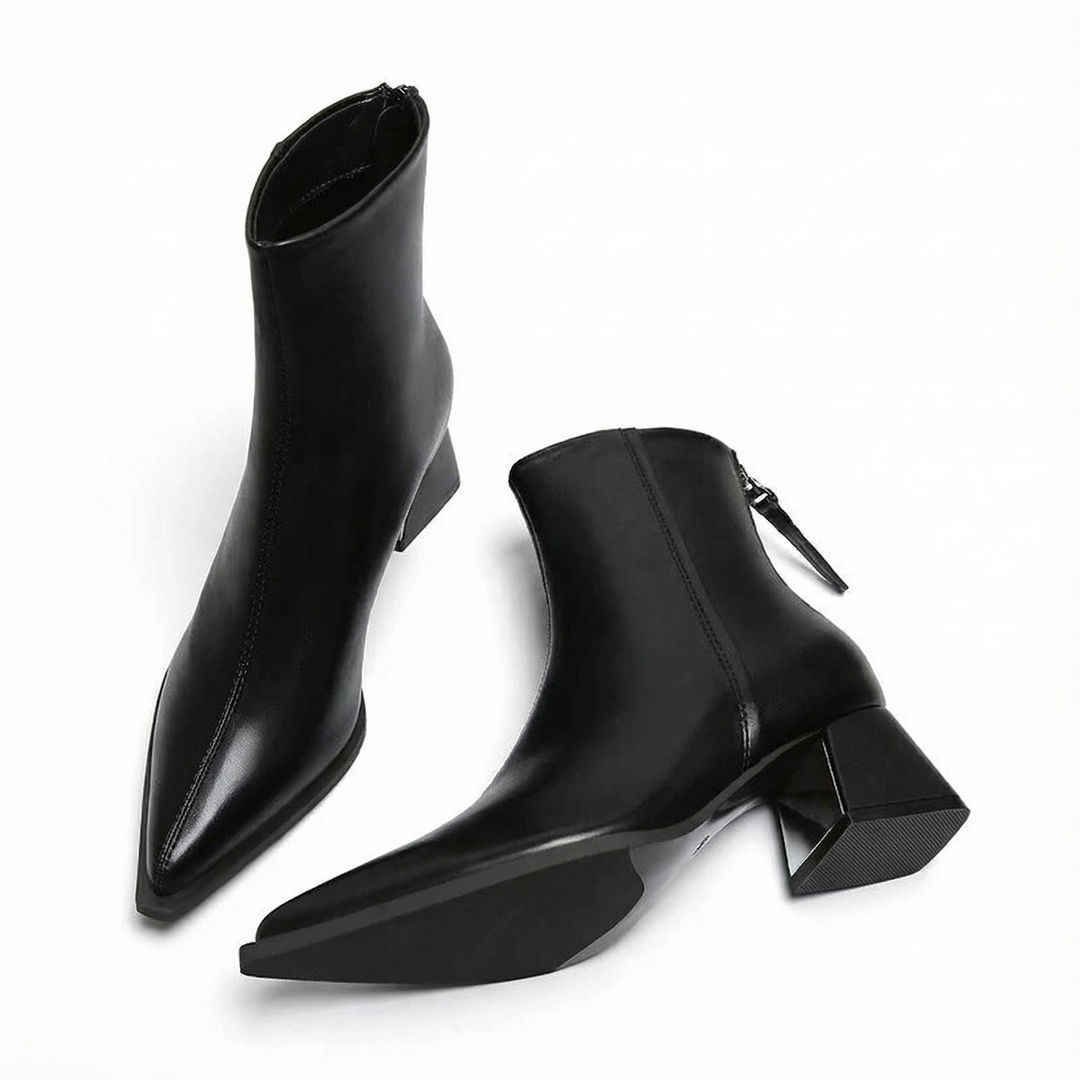 Ardena | Elegant Pointed Ankle Boots with Medium Heel