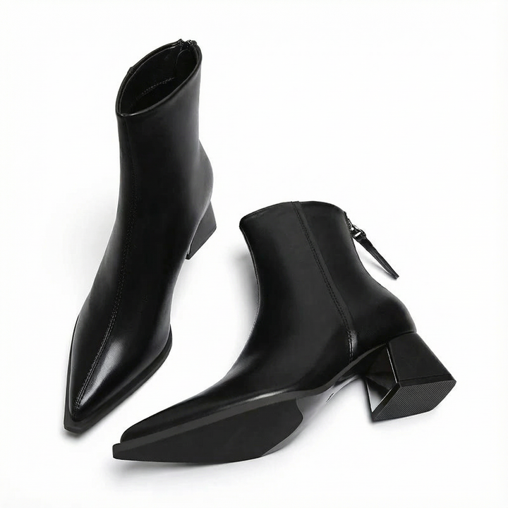 Ardena | Elegant Pointed Ankle Boots with Medium Heel