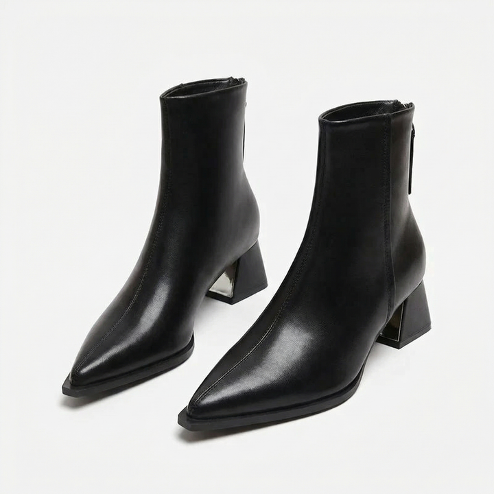 Ardena | Elegant Pointed Ankle Boots with Medium Heel